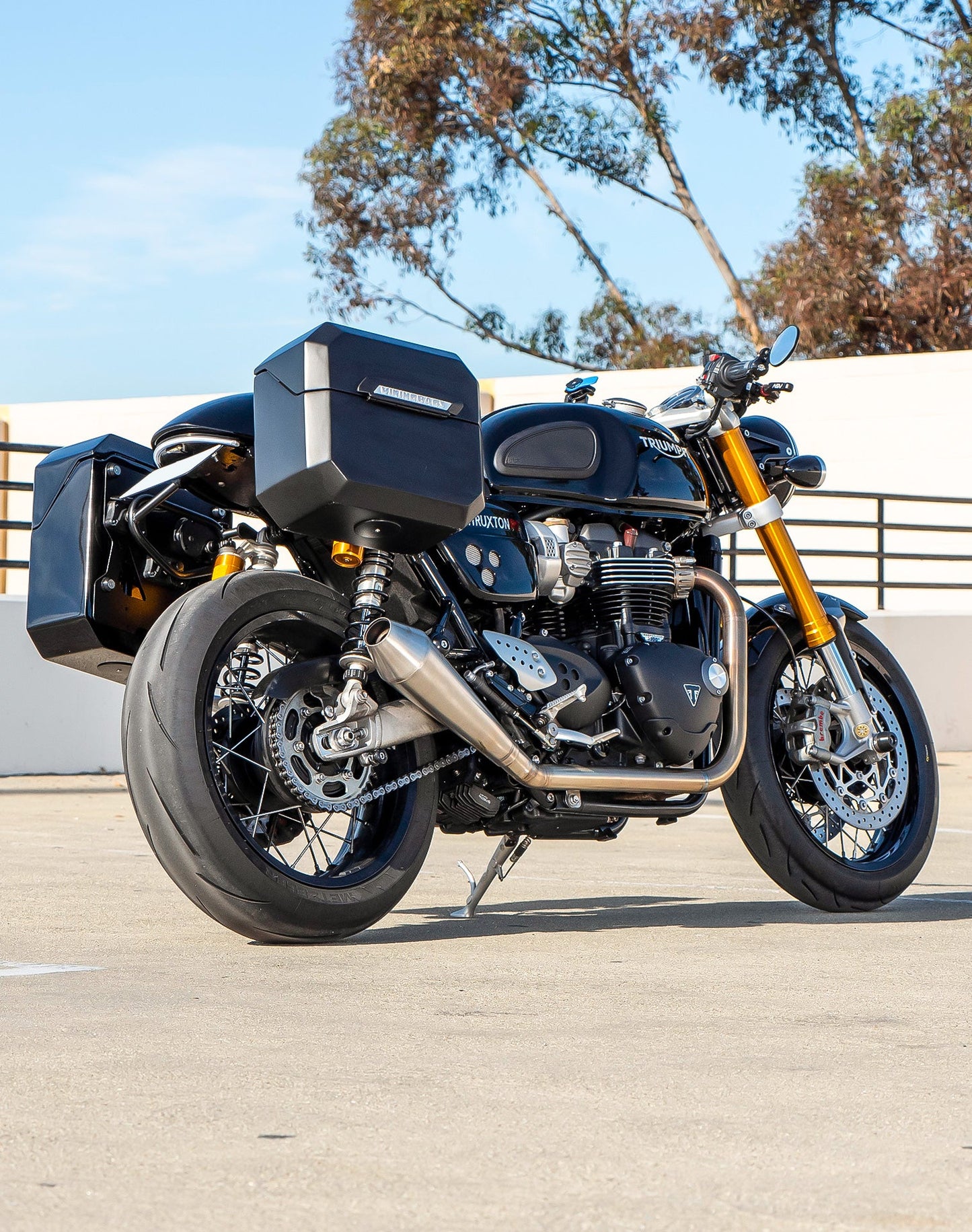 20L - Outlaw Quick-Mount Small Triumph Thruxton RS Matte Hard Alforjas