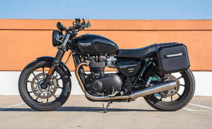 20L - Outlaw Quick-Mount Small Triumph Street Twin 900 (2016-21) Matte Hard Alforjas