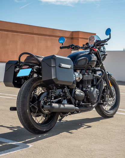 20L - Outlaw Quick-Mount Small Triumph Bonneville T100 Matte Hard Alforjas