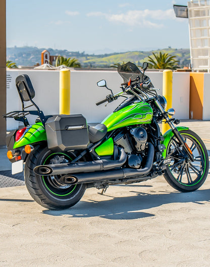 20L - Outlaw Quick-Mount Small Kawasaki Vulcan 900 Custom Matte Hard Alforjas