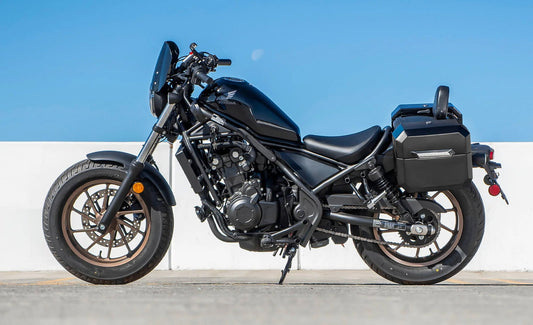 20L - Outlaw Quick-Mount Small Honda Rebel 500 Matte Hard Alforjas