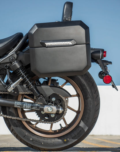 20L - Outlaw Quick-Mount Small Honda Rebel 500 Matte Hard Alforjas