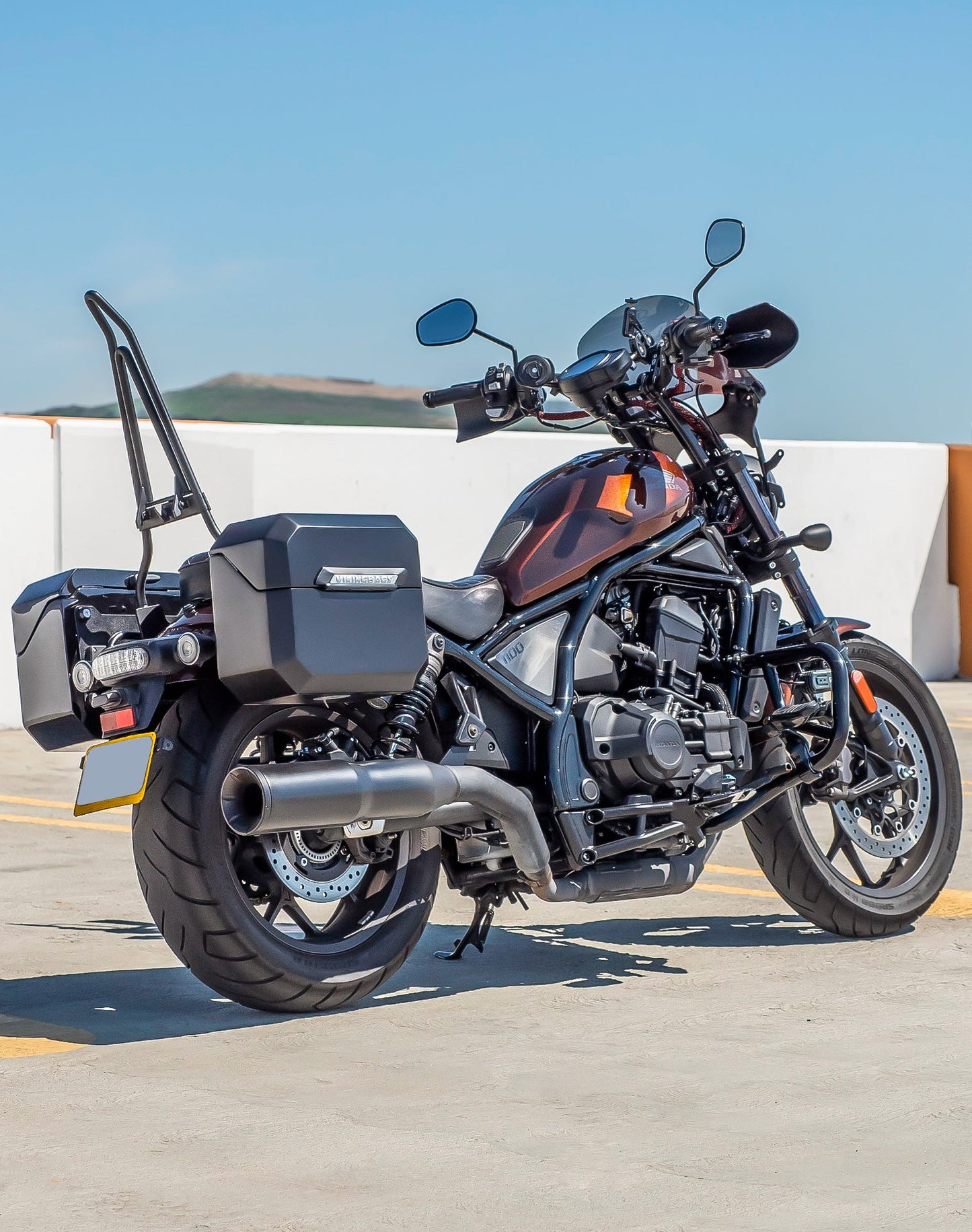 20L - Outlaw Quick-Mount Small Honda Rebel 1100 Matte Hard Alforjas