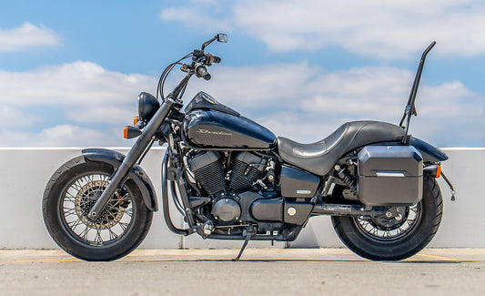 20L - Outlaw Quick-Mount Small Honda 750 Shadow Phantom Matte Hard Alforjas