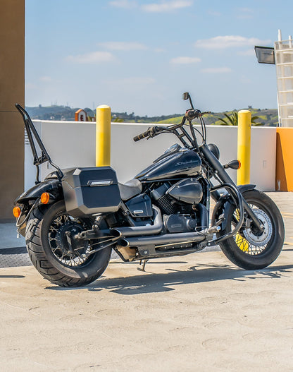 20L - Outlaw Quick-Mount Small Honda 750 Shadow Phantom Matte Hard Alforjas