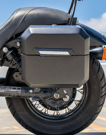 20L - Outlaw Quick-Mount Small Honda 750 Shadow Phantom Matte Hard Alforjas