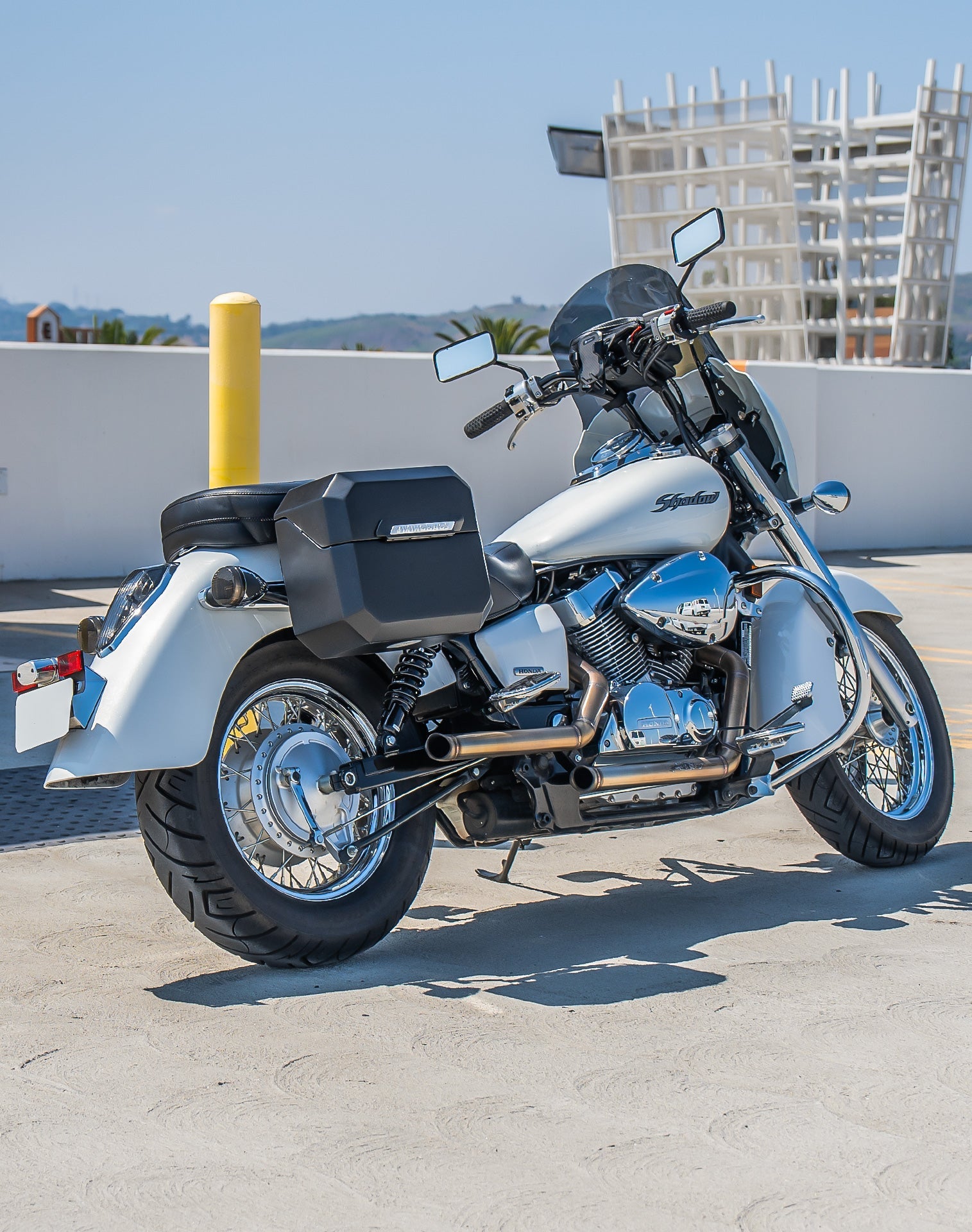 20L - Outlaw Quick-Mount Small Honda 750 Shadow Aero Matte Hard Alforjas