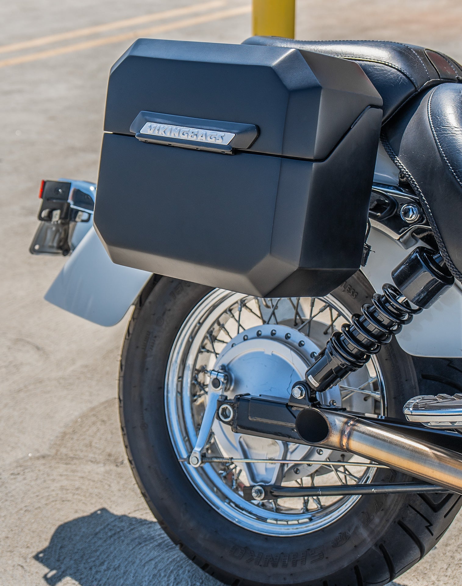 20L - Outlaw Quick-Mount Small Honda 750 Shadow Aero Matte Hard Alforjas