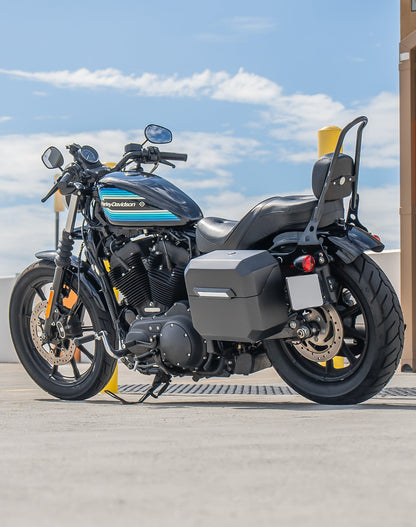20L - Outlaw Quick-Mount Small Harley Sportster Iron 1200 XL1200NS Matte Hard Alforjas