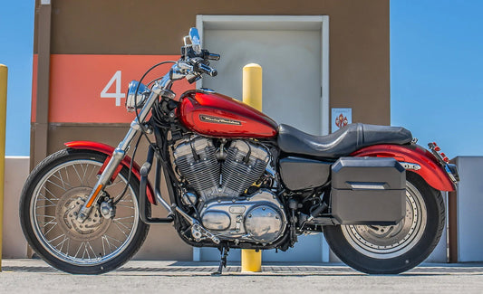20L - Outlaw Quick-Mount Small Harley Sportster 883 Custom XL883C Matte Hard Alforjas