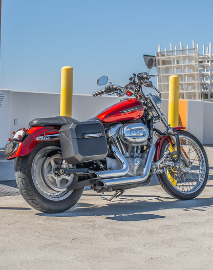 20L - Outlaw Quick-Mount Small Harley Sportster 883 Custom XL883C Matte Hard Alforjas