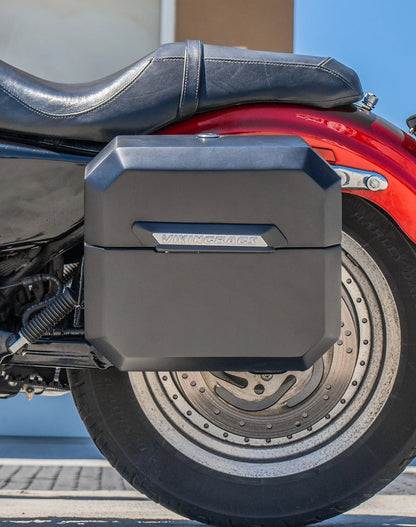 20L - Outlaw Quick-Mount Small Harley Sportster 883 Custom XL883C Matte Hard Alforjas