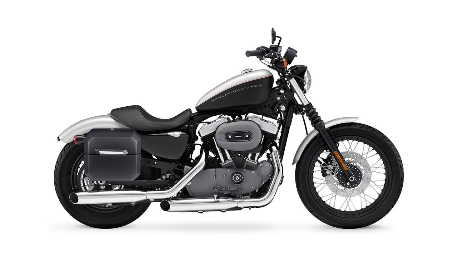 20L - Outlaw Quick-Mount Small Harley Sportster 1200 Nightster XL1200N Matte Hard Alforjas