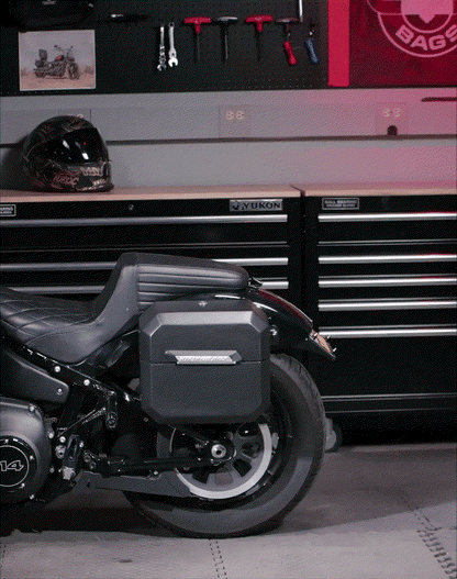 20L - Outlaw Quick-Mount Small Harley Sportster 1200 Nightster XL1200N Matte Hard Alforjas