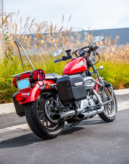 20L - Outlaw Quick-Mount Small Harley Sportster 1200 Low XL1200L Matte Hard Alforjas