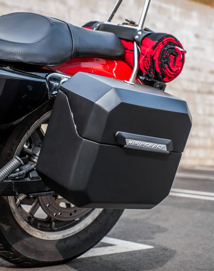 20L - Outlaw Quick-Mount Small Harley Sportster 1200 Low XL1200L Matte Hard Alforjas