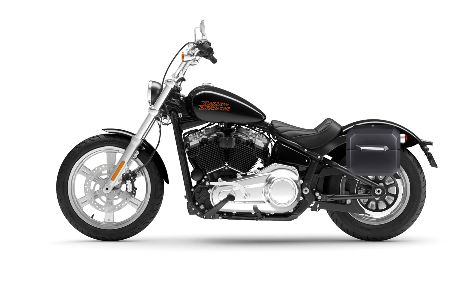 20L - Outlaw Quick-Mount Small Harley Softail Standard FXST Matte Hard Alforjas