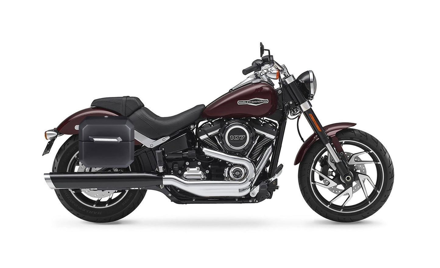 20L - Outlaw Quick-Mount Small Harley Softail Sport Glide Matte Hard Alforjas