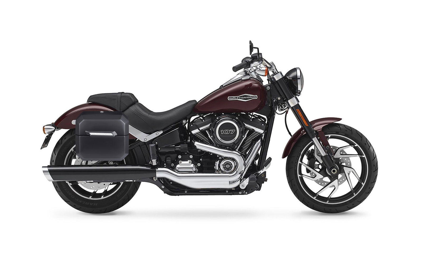 20L - Outlaw Quick-Mount Small Harley Softail Sport Glide Matte Hard Alforjas