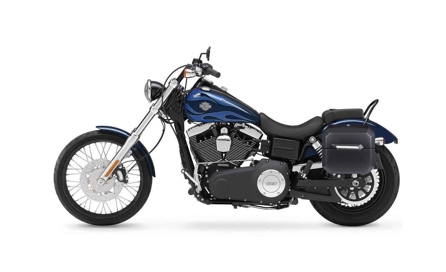 20L - Outlaw Quick-Mount Small Harley Dyna Wide Glide FXDWG Matte Hard Alforjas