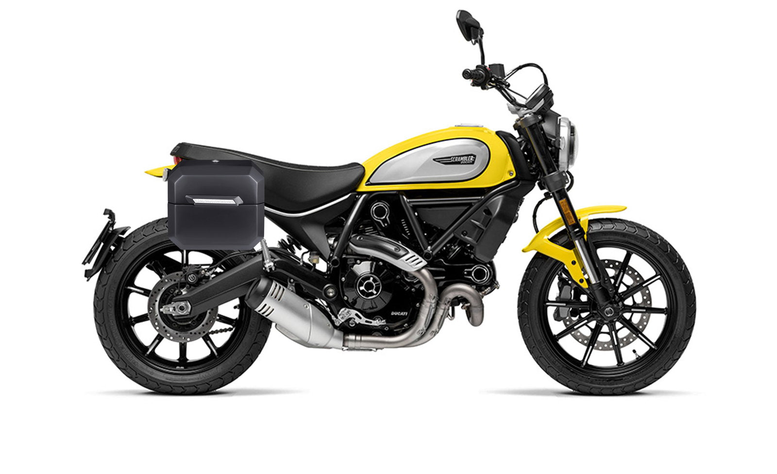 20L - Outlaw Quick-Mount Small Ducati Scrambler (2018-2022) Matte Hard Alforjas