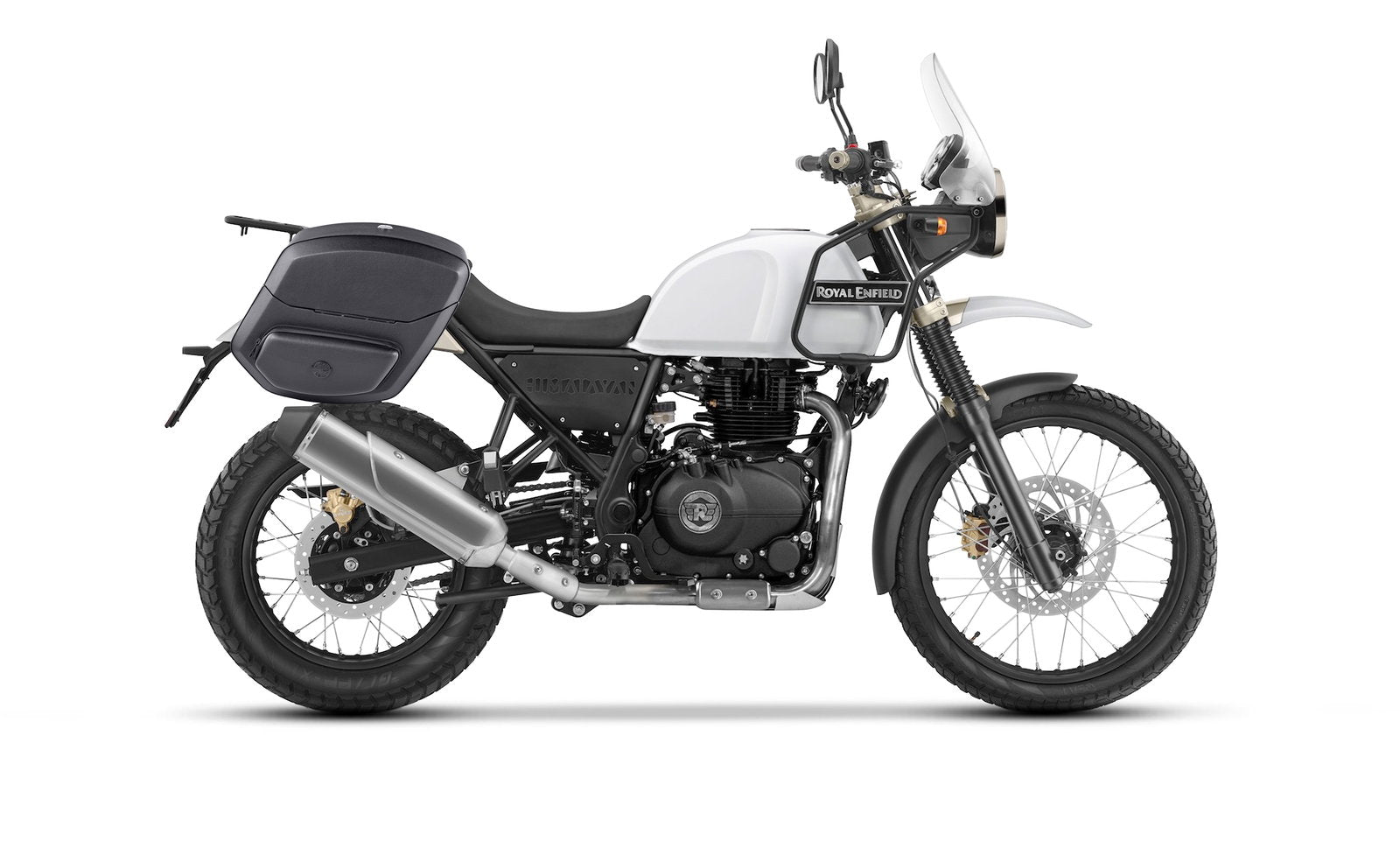24L - Ironclad Quick-Mount Medium Royal Enfield Himalayan 410 Leather Wrapped Hard Alforjas