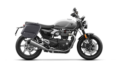 24L - Ironclad Quick-Mount Medium Triumph Speed Twin 1200 Leather Wrapped Hard Alforjas
