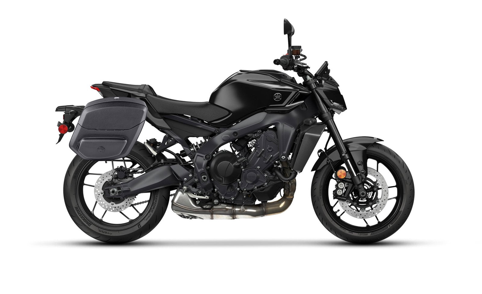24L - Ironclad Quick-Mount Medium Yamaha MT-09 Leather Wrapped Hard Alforjas