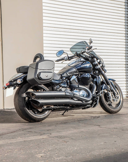 24L - Ironclad Quick-Mount Medium Suzuki Boulevard M109 VZR1800 Leather Wrapped Hard Alforjas