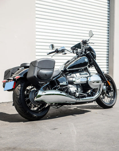 24L - Ironclad Quick-Mount Medium BMW R18 Leather Wrapped Hard Alforjas