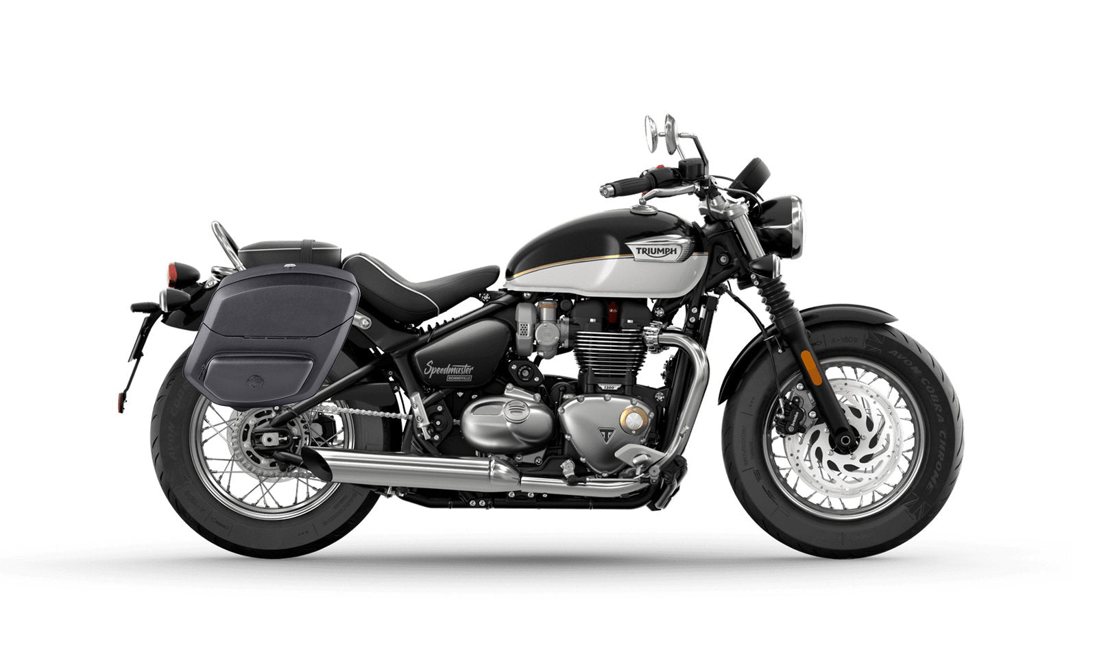 24L - Ironclad Quick-Mount Medium Triumph Bonneville Speedmaster 2018+ Leather Wrapped Hard Alforjas