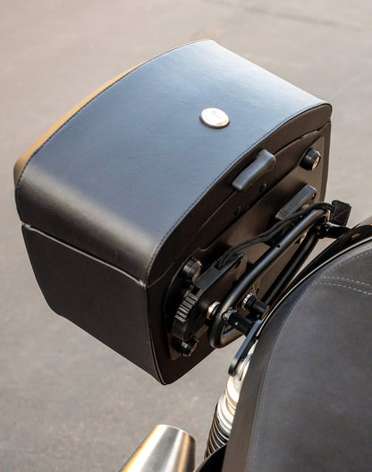 24L - Ironclad Quick-Mount Medium Triumph Thruxton RS Leather Wrapped Hard Alforjas