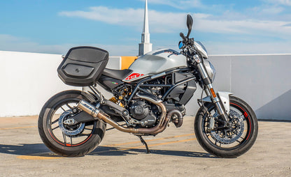 24L - Ironclad Quick-Mount Medium Ducati Monster 797 Leather Wrapped Hard Alforjas
