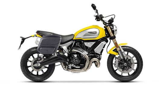 24L - Ironclad Quick-Mount Medium Ducati Scrambler 1100/Special/Sport Leather Wrapped Hard Alforjas