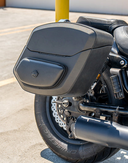 24L - Ironclad Quick-Mount Medium Yamaha Bolt Specific Leather Wrapped Hard Alforjas