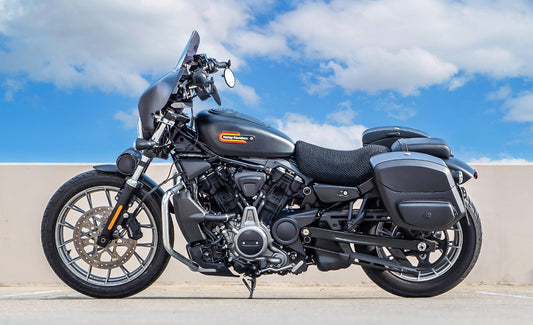 24L - Ironclad Quick-Mount Medium Harley Sportster Nightster RH975/S Leather Wrapped Hard Alforjas
