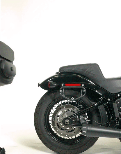 24L - Ironclad Quick-Mount Medium Kawasaki Vulcan 900 Custom Leather Wrapped Hard Alforjas