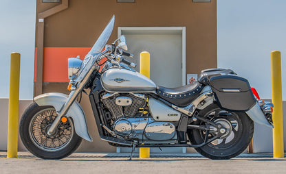 24L - Ironclad Quick-Mount Medium Suzuki Boulevard C50 VL800 Painted Hard Alforjas