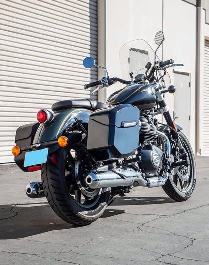 24L - Ironclad Quick-Mount Medium Royal Enfield Super Meteor 650 Painted Hard Alforjas