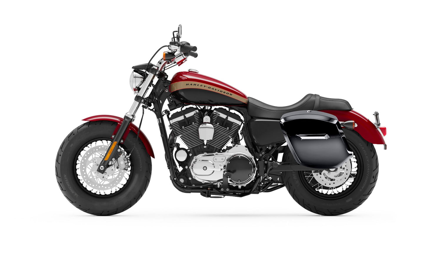 24L - Ironclad Quick-Mount Medium Harley Sportster 1200 Custom XL1200C Painted Hard Alforjas