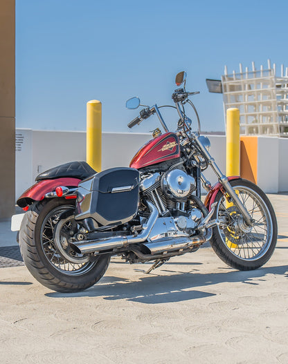 24L - Ironclad Quick-Mount Medium Harley Sportster Seventy Two 72 XL1200V Painted Hard Alforjas