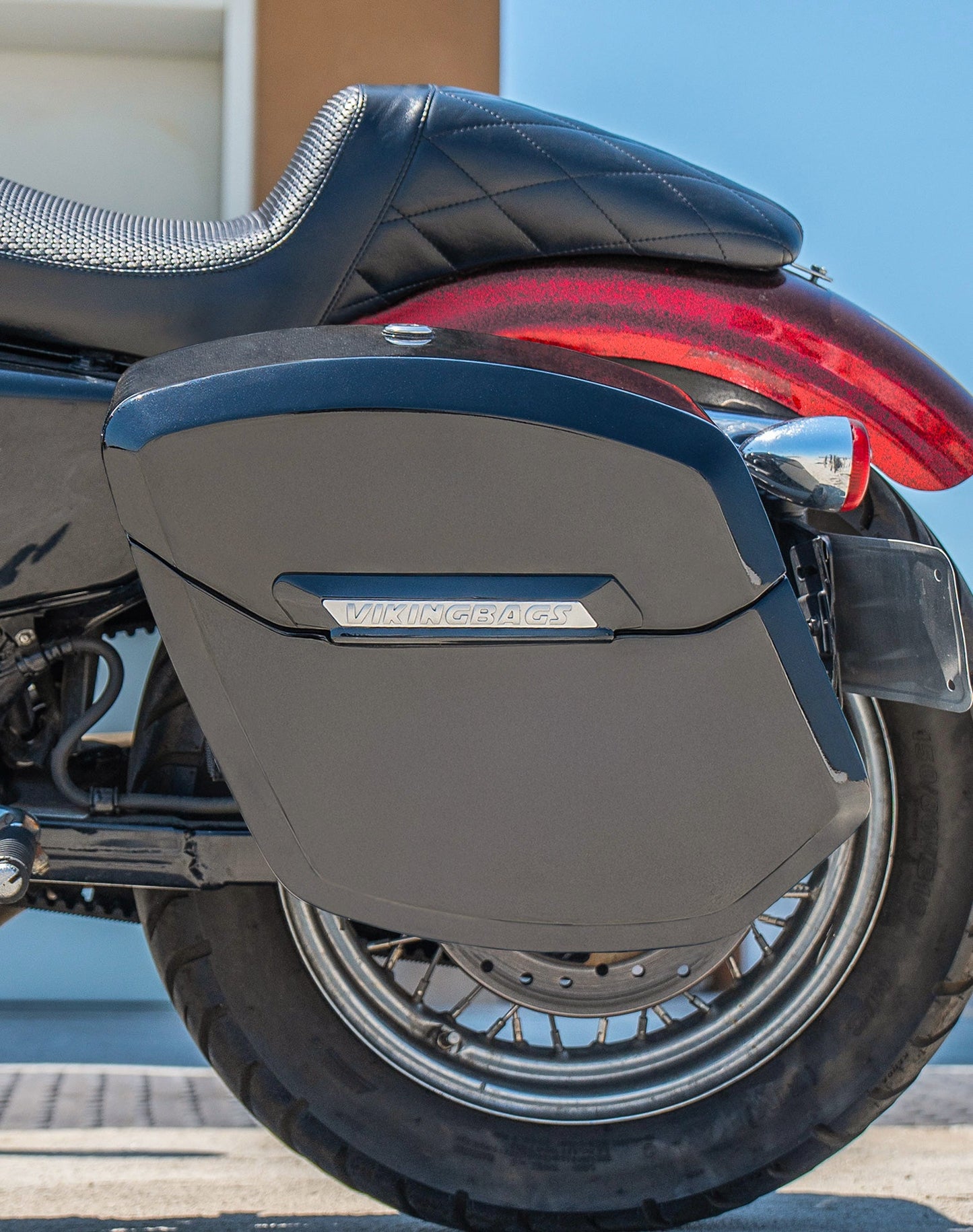 24L - Ironclad Quick-Mount Medium Harley Sportster Seventy Two 72 XL1200V Painted Hard Alforjas