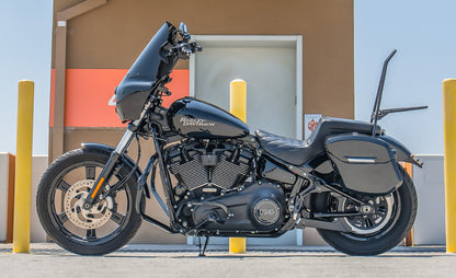 24L - Ironclad Quick-Mount Medium Harley Softail Street Bob Painted Hard Alforjas