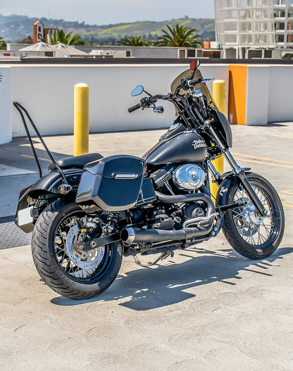 24L - Ironclad Quick-Mount Medium Harley Dyna Street Bob FXDB Painted Hard Alforjas