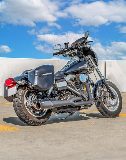 24L - Ironclad Quick-Mount Medium Harley Dyna Fat Bob FXDF Painted Hard Alforjas
