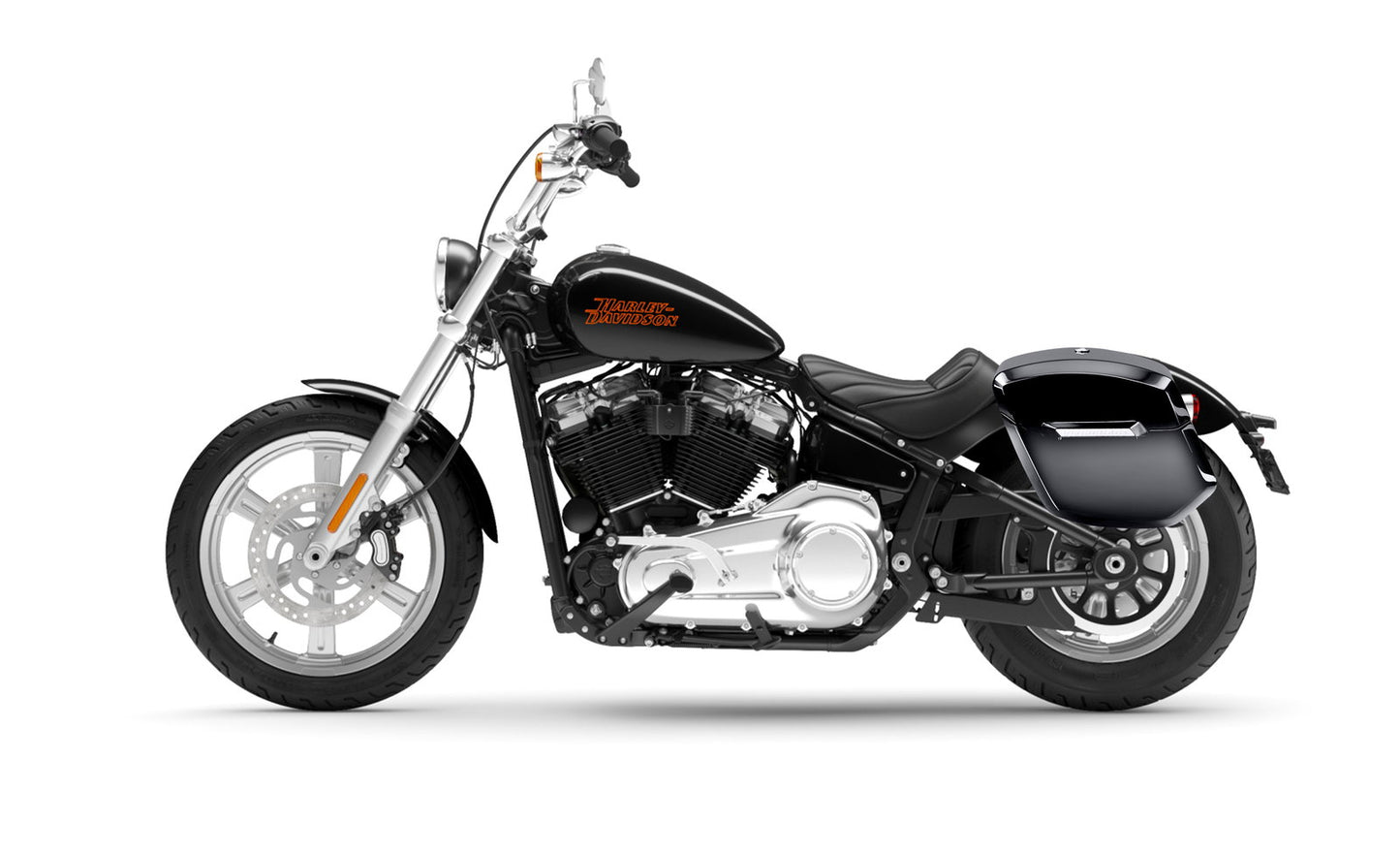 24L - Ironclad Quick-Mount Medium Harley Softail Standard FXST Painted Hard Alforjas