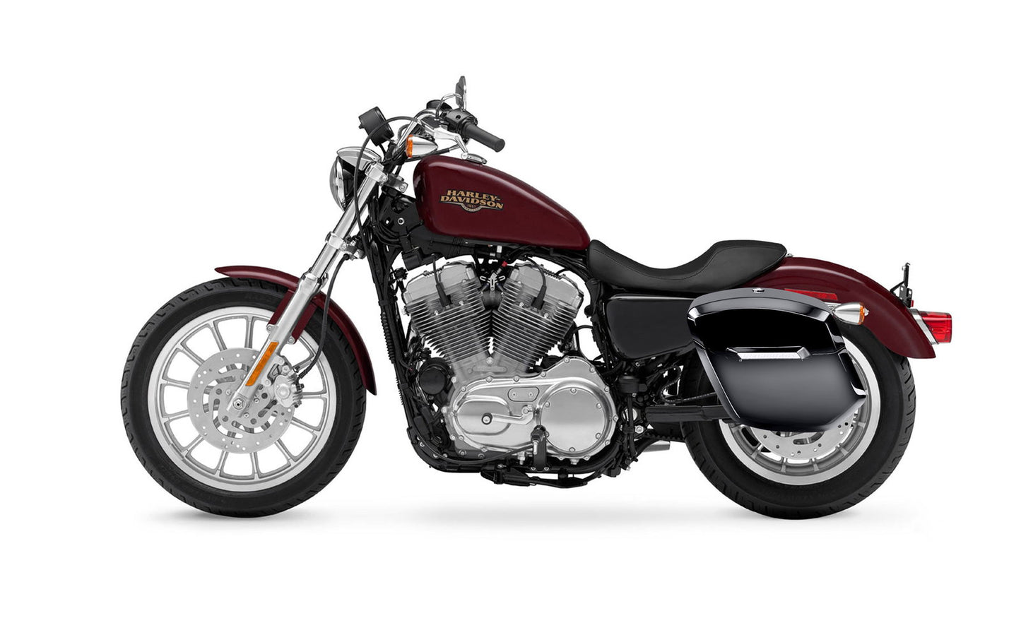 24L - Ironclad Quick-Mount Medium Harley Sportster 883 Low XL883L Painted Hard Alforjas