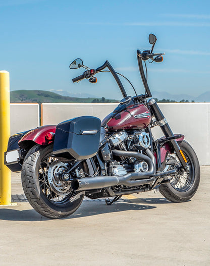 24L - Ironclad Quick-Mount Medium Harley Softail Slim FLSL Painted Hard Alforjas