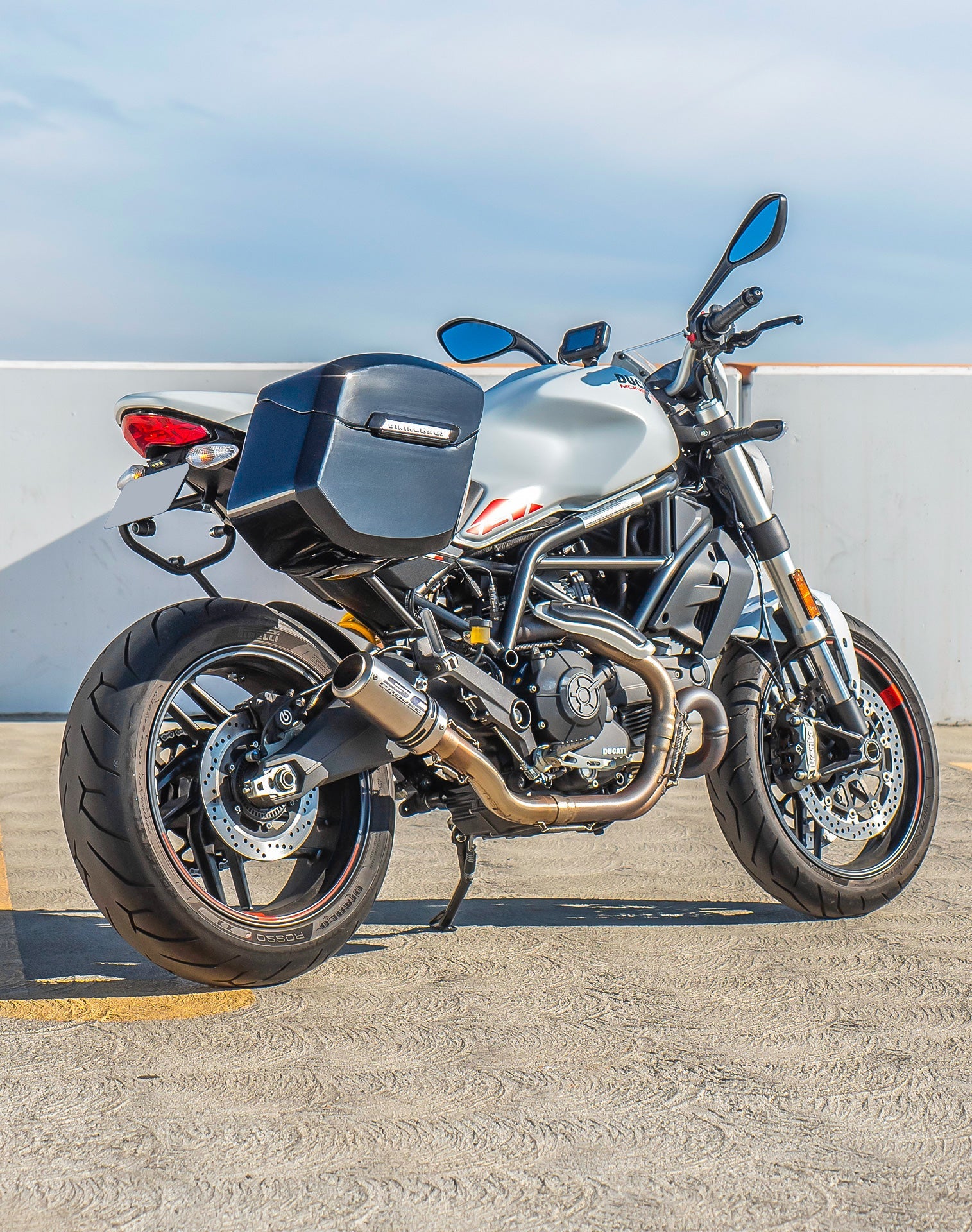 24L - Ironclad Quick-Mount Medium Ducati Monster 797 Painted Hard Alforjas
