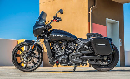 24L - Ironclad Quick-Mount Medium Indian Scout Bobber Sixty Matte Hard Alforjas